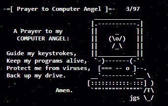 A Prayer to my Computer Angel