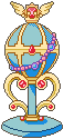 Pixel sprite of the Stallion Reve, the bell that calls Pegasus.