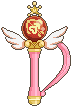 Pixel sprite of Sailor Mars&rsquo;s Crystal Change Rod.