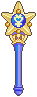Pixel sprite of Sailor Mercury&rsquo;s Star Power Stick.