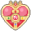 Pixel sprite of Cosmic Heart Compact, closed.