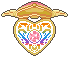 Pixel sprite of Crisis Moon Compact, open.