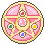 Pixel sprite of Crystal Star brooch, closed.