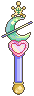 Pixel sprite of Sailor Neptune&rsquo;s transformation wand.