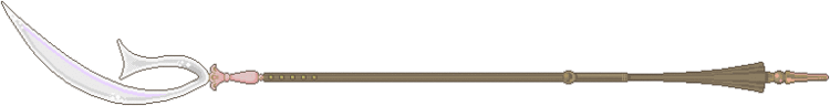The Silence Glaive, lying level.