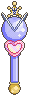 Pixel sprite of Sailor Uranus&rsquo;s transformation wand.