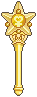Pixel sprite of Sailor Venus&rsquo;s Star Power Stick.