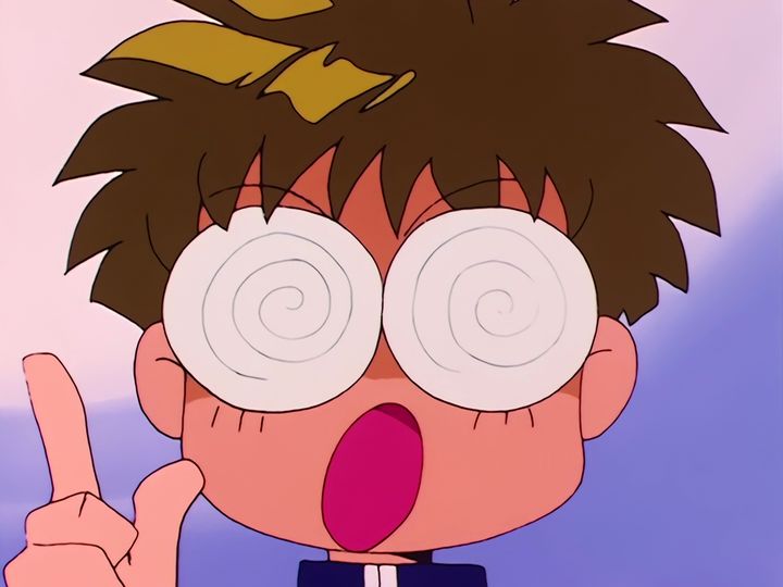 Usagi Tsukino and the cat with the crescent moon