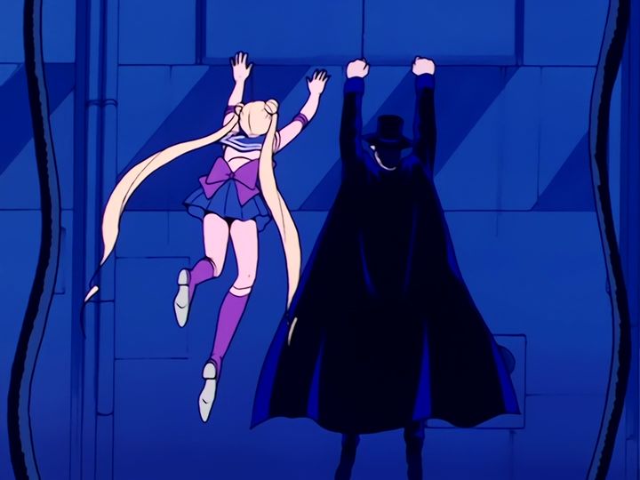 the false Tuxedo Mask springs the trap