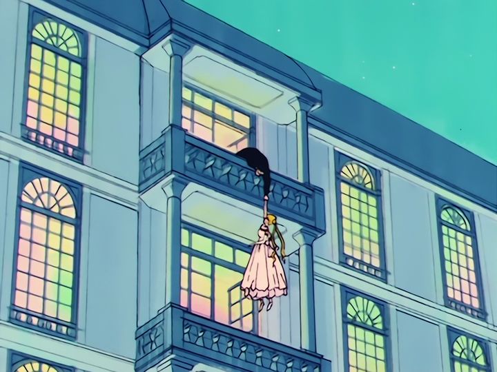 the ballroom turns, and the escape over the city