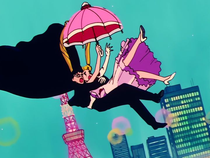 the ballroom turns, and the escape over the city