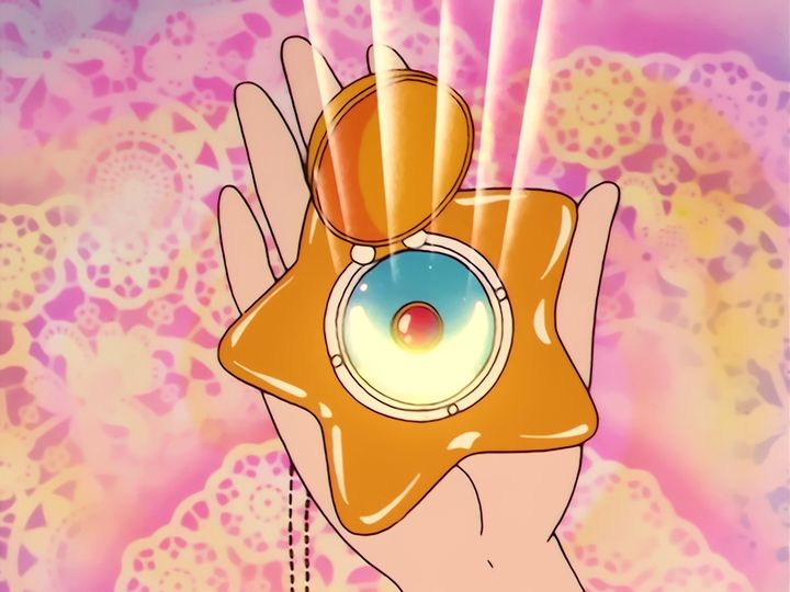 the crystal, the star locket, and Naru laughing