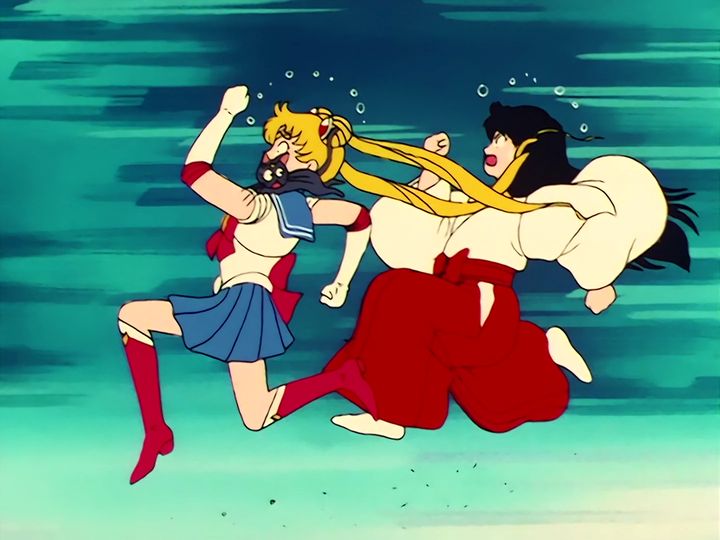 the healing, and Tuxedo Mask taking his second