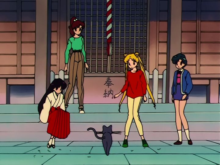 Luna tells them the truth at the shrine, and the Dark Kingdom counts its shards