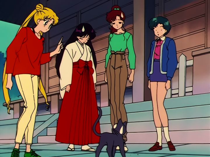 Luna tells them the truth at the shrine, and the Dark Kingdom counts its shards