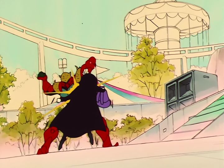 Akan, the algae, and Naru stepping in front of Umino