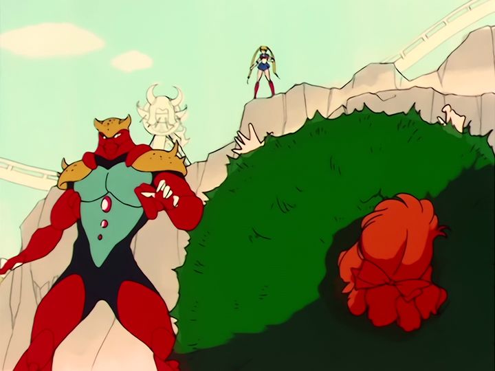 Akan, the algae, and Naru stepping in front of Umino