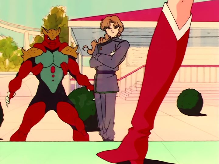 Akan, the algae, and Naru stepping in front of Umino
