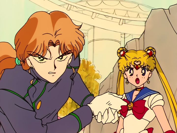 Akan, the algae, and Naru stepping in front of Umino