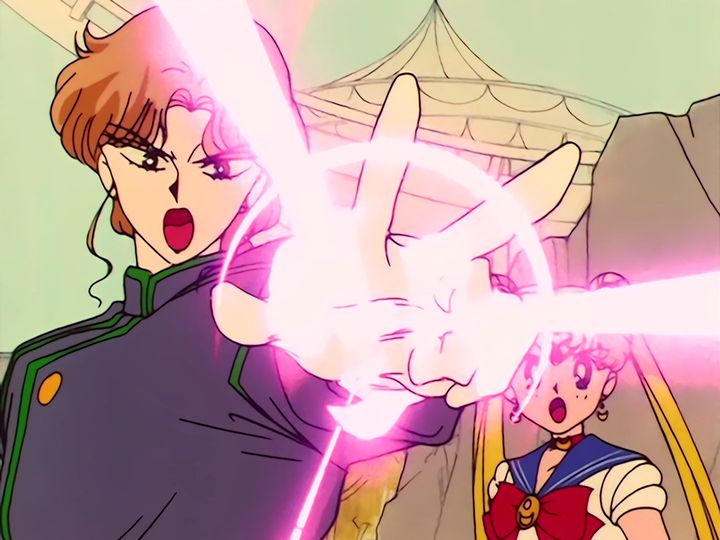 Akan, the algae, and Naru stepping in front of Umino