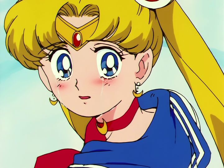 Sailor Moon alone, and the four guardians who come back to her