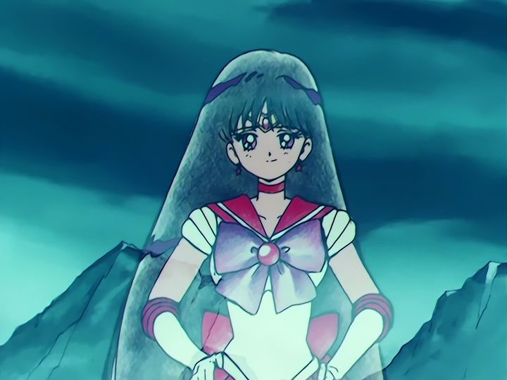 Sailor Moon alone, and the four guardians who come back to her