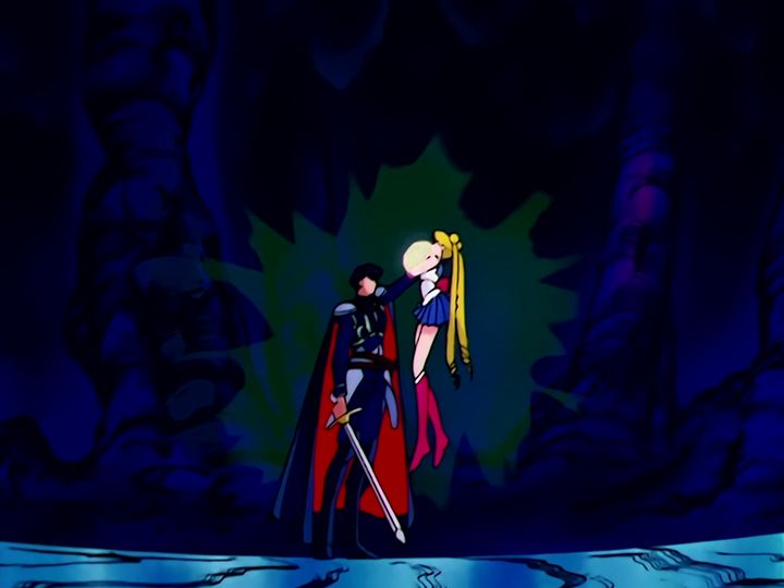 Sailor Moon reaches the brainwashed Endymion and frees him
