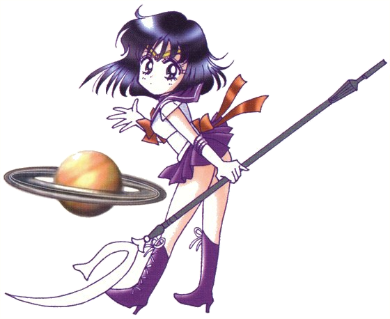 Sailor Saturn with her planet, drawn by Naoko Takeuchi