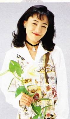 a 1990s portrait with flowers
