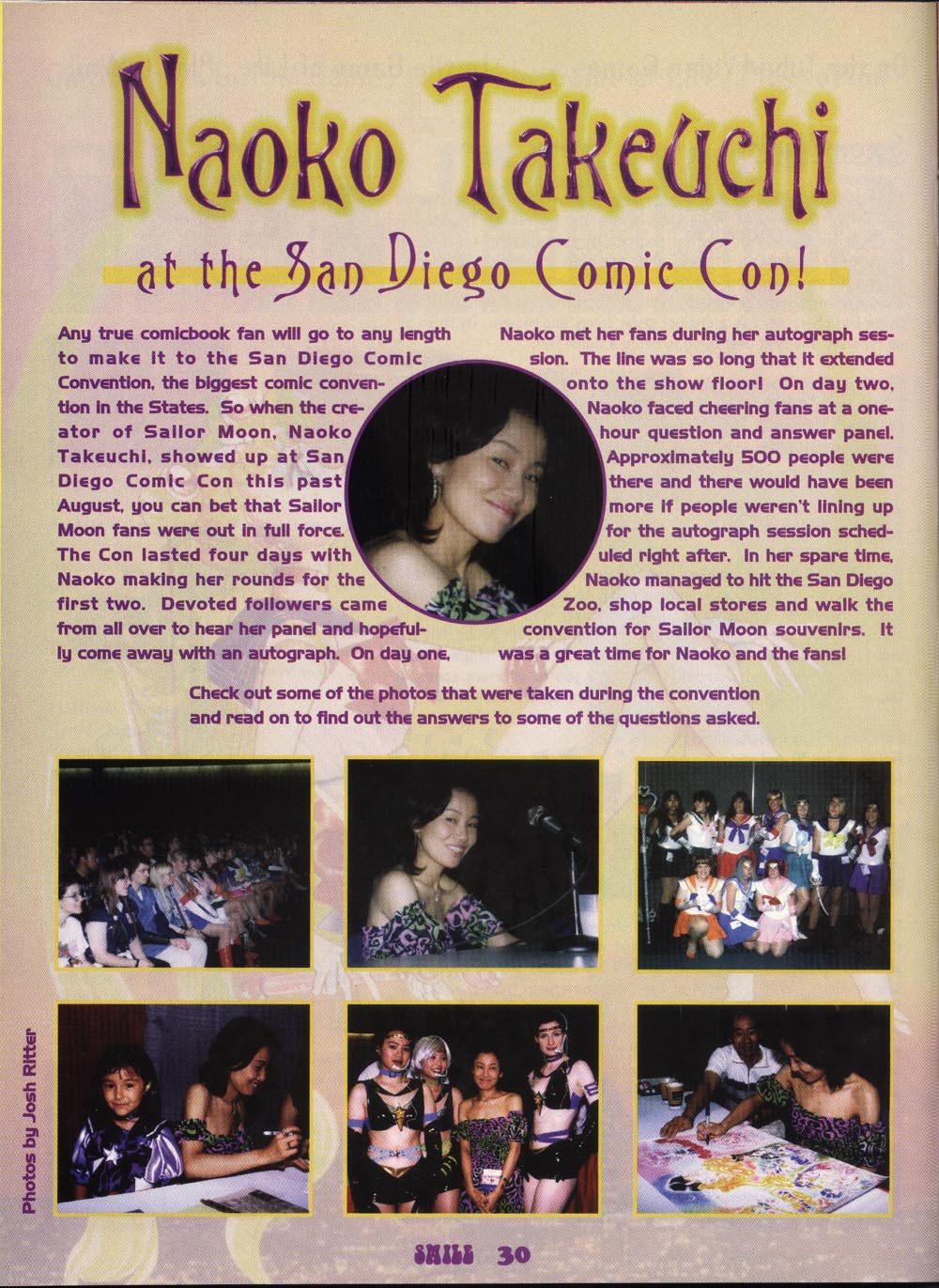 Smile magazine, page 30, on the Comic-Con panel